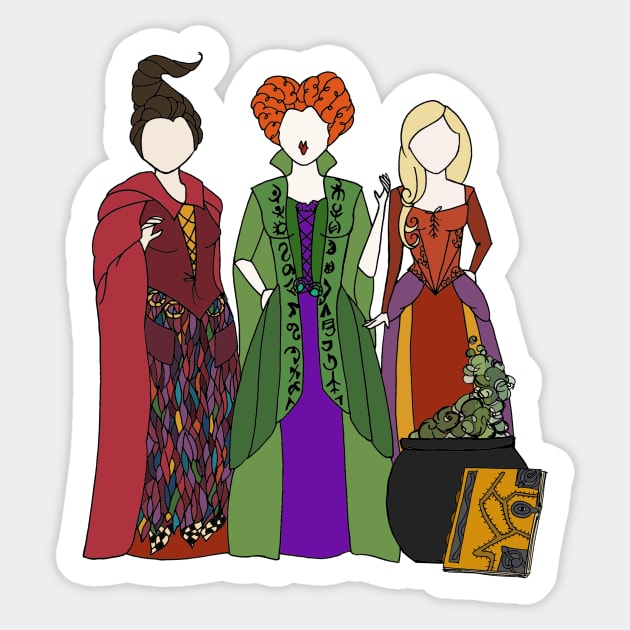 Toil, Trouble, and Wicked Sticker by MellyLunaDesigns